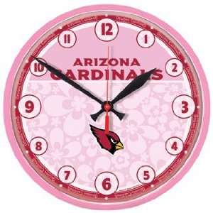  NFL Arizona Cardinals Clock   Pink Style: Home & Kitchen