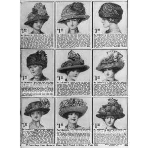  ,Roebuck & Co catalog,1899,Ladies hats