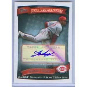 Johnny Cueto Autograph 2010 Topps Baseball Peak Performance Card #PPA 