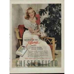   True Always. .. 1945 Chesterfield Cigarettes Ad, A3118: Everything