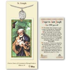  Pewter Patron Saint St Joseph Medal Catholic Christian 