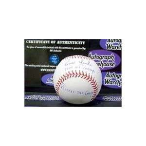   Mendoza autographed baseball inscribed 04 WS Champs Reverse the Curse