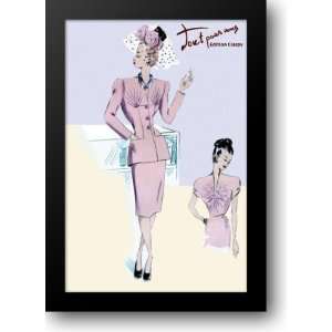  Dressy Evening Suit with Hat and Veil 24x33 Framed Art 
