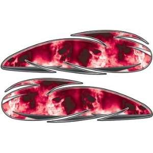   Reflective Skull Pink Custom Motorcycle Gas Tank Graphics: Automotive