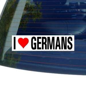  I Love Heart GERMANS   Window Bumper Sticker: Automotive