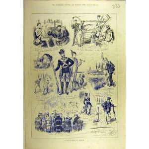   1880 Sport Belgium Sketches Fishing Scheldt Old Print