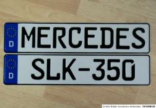GERMAN CUSTOM EURO LICENSE PLATE   YOUR NUMBER / TEXT  
