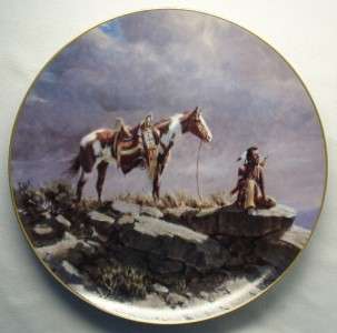 BUFFALO SCOUT Ltd Ed INDIAN PLATE SIGNED OLAF WIEGHORST CROWN PARIAN 