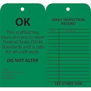 Scaffold Inspection Tag