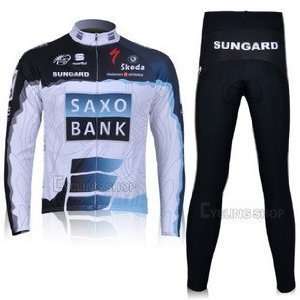  SAXO BANK Cycling Jersey long sleeve Set(available Size S 