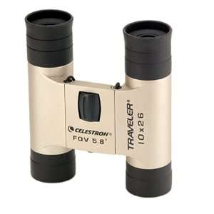 Celestron Traveler 10X26 Compact Water Resistant Binoculars 