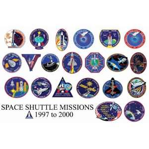 Space Shuttle Mission Insignia Print   1997 to 2000 