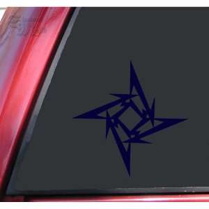    Metallica Ninja Star Vinyl Decal Sticker   Dark Blue: Automotive