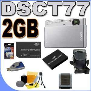  Sony Cybershot DSC T77 10.1MP 4x Optical Zoom Digital Camera 