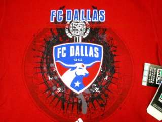 MLS FC Dallas Team Seal Youth Adidas T Shirt Jersey  