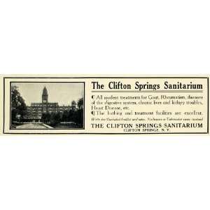 1909 Ad Clifton Springs Sanitarium Health Resort NY   Original Print 