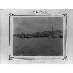   of the Galata tower from the sea / Abdullah Freres.