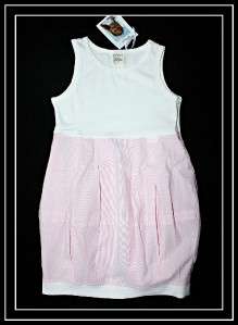 NWT Jottum ~ Pink & White Sabba Tank Dress ~ Size 122 Euro 7 6 