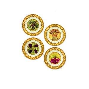  Abigails Gathered Garden Charger Plates, Set of 4: Home 