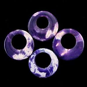  50mm purple agate gogo donut pendant bead gemstone