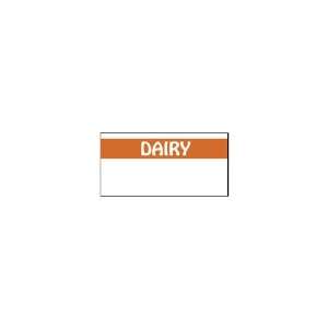  DayMark DuraMark White / Orange Dairy Label for Monarch 