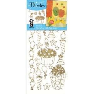  Dazzles Stickers Gold Stitched Birthday   621167 Patio 