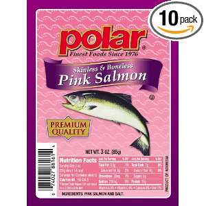 MW Polar Foods Pink Salmon, 3 Ounce Packages (Pack of 10)  