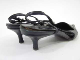 DAVID AARON Black Pointed Toe Slingbacks Shoes Sz 8.5  