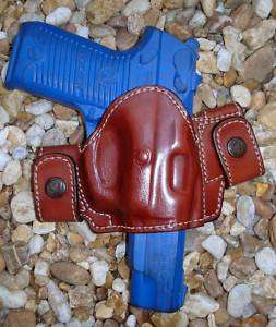 BROWN LEATHER BELT SNAP HOLSTER for RUGER P95 P944 P345  