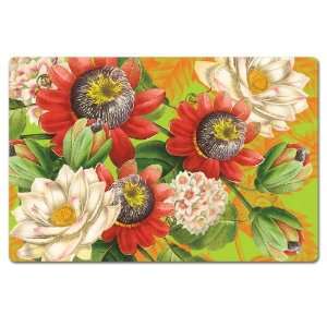 Studio Oh Placemats, 50 Count Pad, Floral/Lime Green