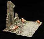   Works 135 Small Resin Diorama Base European Rubble, LW35002  