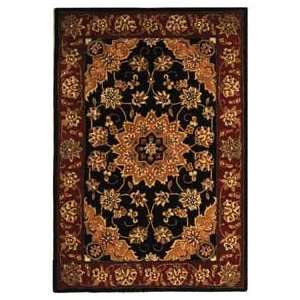 Safavieh Traditions TD610B Black and Burgundy Traditional 4 x 4 Area 