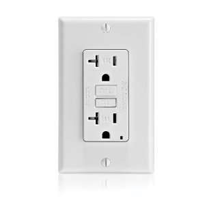   GFCI Tamper Resistant Receptacle with LED Indicator, 20 Amp, White