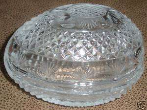 Avon 1977 2 pc. Glass Egg   Fostoria Lead Crystal  