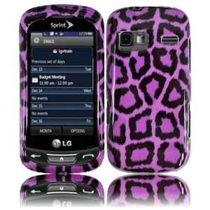  Purple Leopard Hard Case Cover for LG Rumor Reflex LN272 