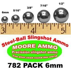 782 pack 6mm Steel Ball slingshot ammo (1 1/2 lbs): Sports 