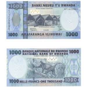  Rwanda 2008 1000 Francs, Pick 31b 