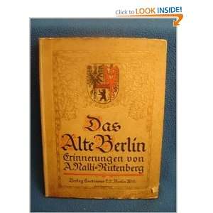 Das Alte Berlin Agathe Nalli Rutenberg  Books