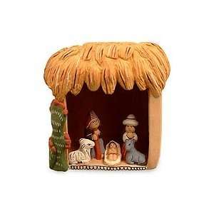  Ceramic nativity scene, Christmas with Cactus Home 