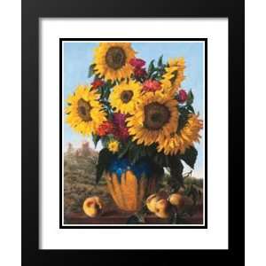  Arnett Framed and Double Matted Art 33x41 Sunflowers Over 