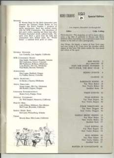 RARE RODEO COWBOYS 1964 National Finals Rodeo Program  Los Angeles 