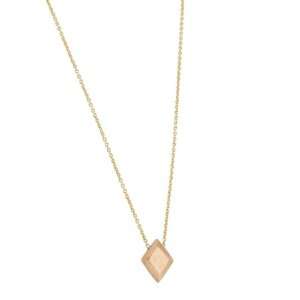  CARLA CARUSO  Mixed Golds Diamond Button Necklace: Jewelry