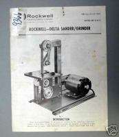 Rockwell Delta Instruction Manual for Sander/Grinder  