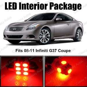  Infiniti G37 coupe Red Interior LED Package (7 Pieces 