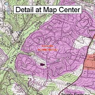   Topographic Quadrangle Map   Rockville, Maryland (Folded/Waterproof