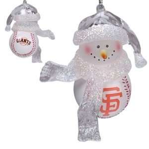  San Francisco Giants MLB Home Run Snowman Ornament (3 