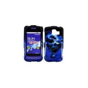  Lg Optimus S Ls670 Accessory   Blue Skull Designe Hard Case Cover