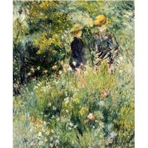 Conversation Dans Une Roseraie Pierre Auguste Renoir. 12.25 inches by 