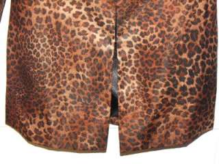 Womens DENNIS BASSO Leopard Jacket Coat Size XS XSmall  