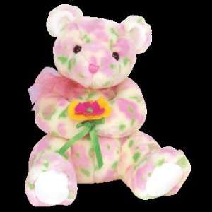   BLOOM the Pink Flowered Teddy Bear   Ty Beanie Buddies: Toys & Games